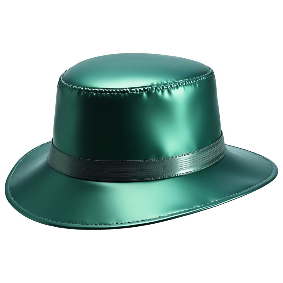 Futuristic Metallic Bucket Hat Eye-Catching and Trendy png