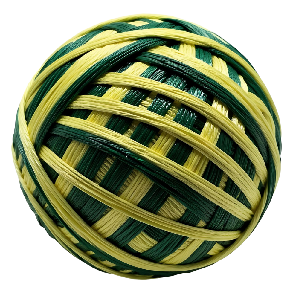High-Resolution Green Wicker Ball Ideal for Eco-Friendly Branding png