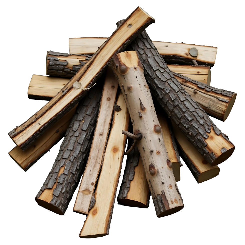 Realistic Chopped Wood Pile Perfect for Marketing Design Projects png