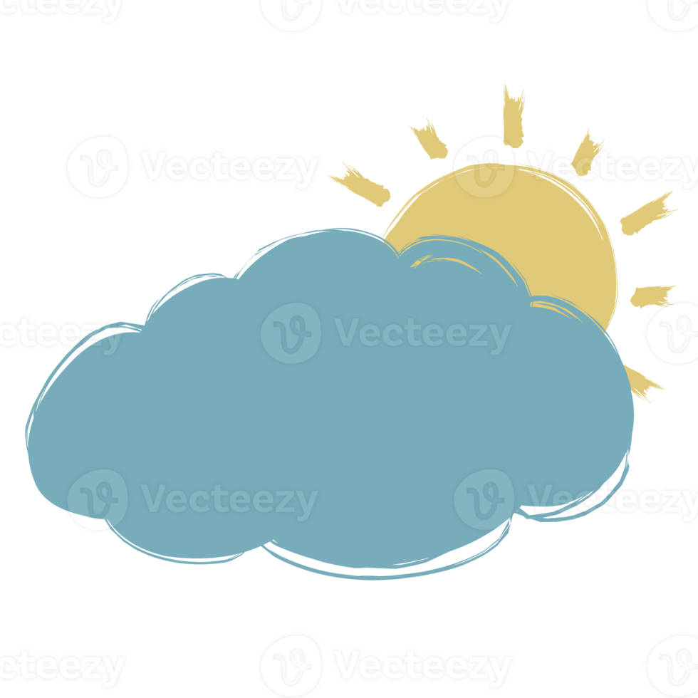 The sun hidden behind a cloud png