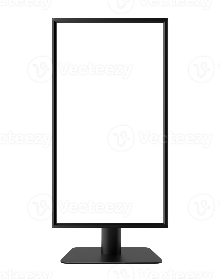 Blank vertical street banner, isolated on a transparent background png