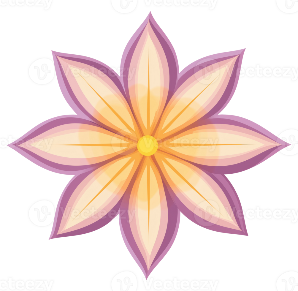 Abstract Purple Flower Illustration png