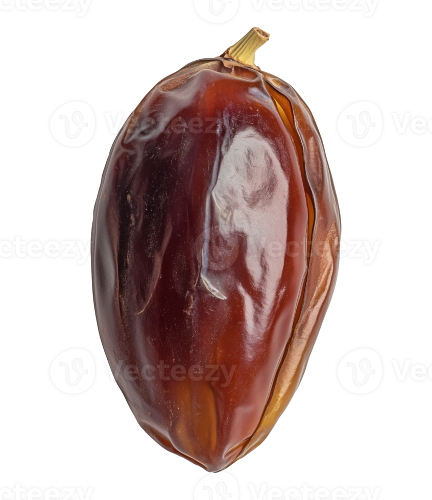 Closeup of date fruit isolated on a transparent background png