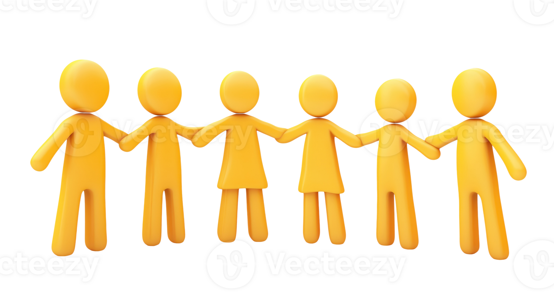 Abstract People Standing in a Row png