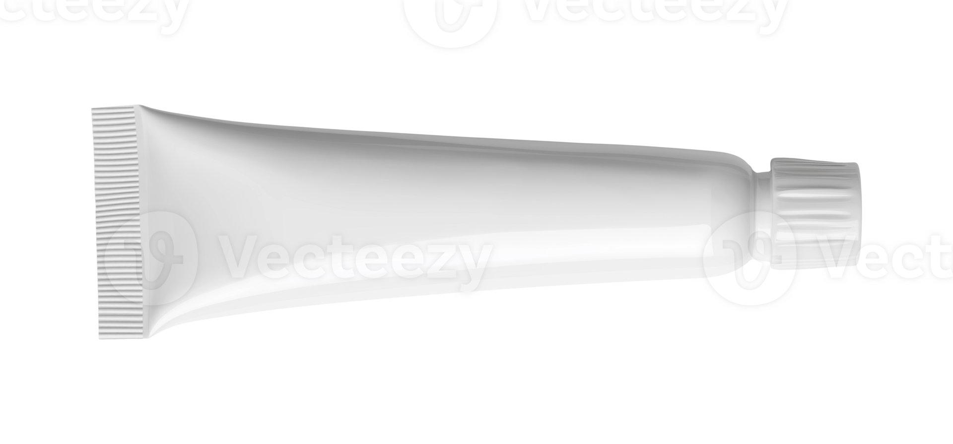 White tube of toothpaste isolated on a transparent background png