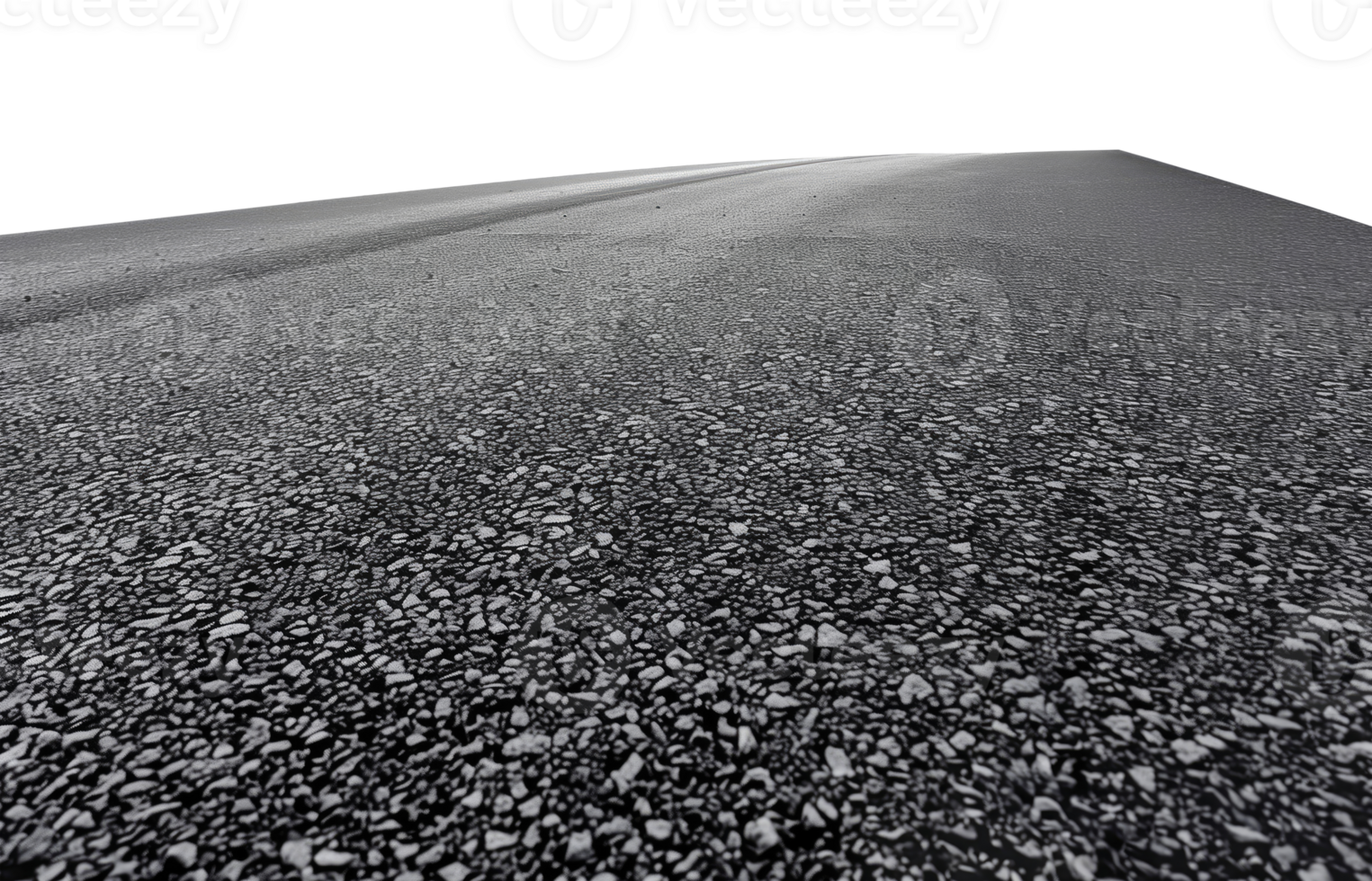 Empty straight asphalt road, cut out png