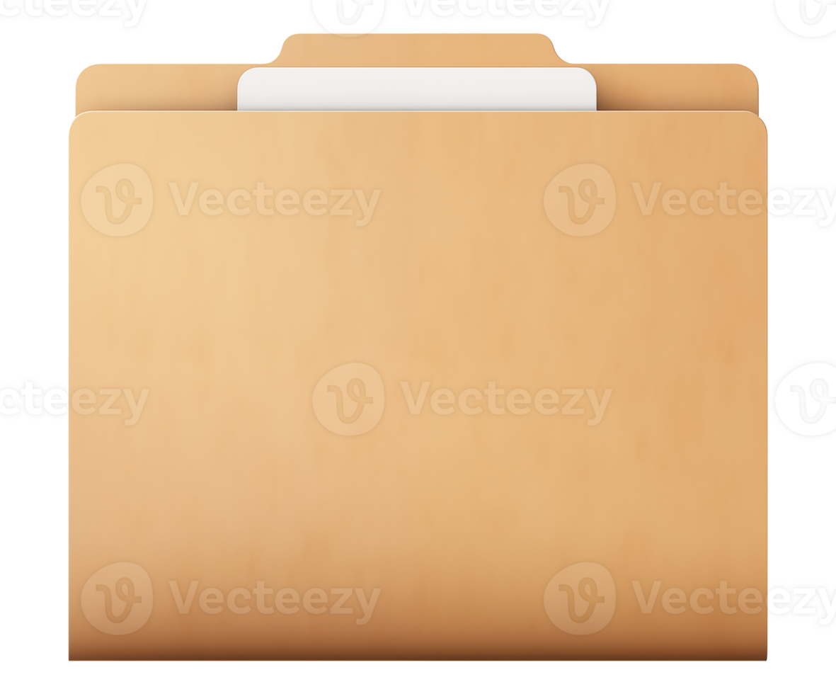 Simple illustration of a folder, isolated on a transparent background png