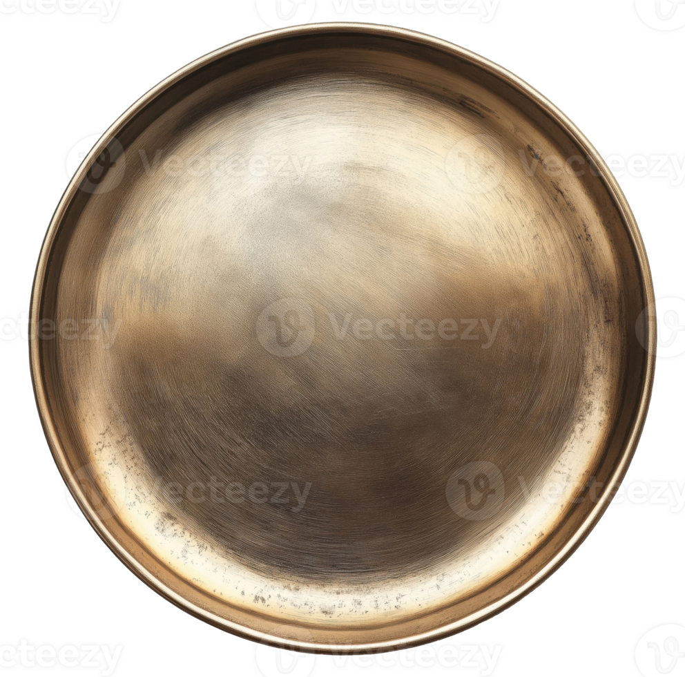 Top View of Brass Plate png