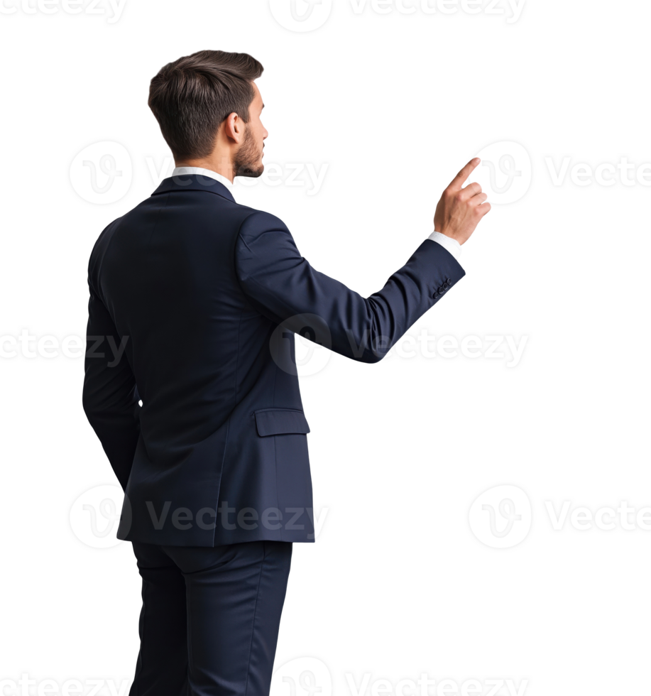 Man in a Suit Pointing png