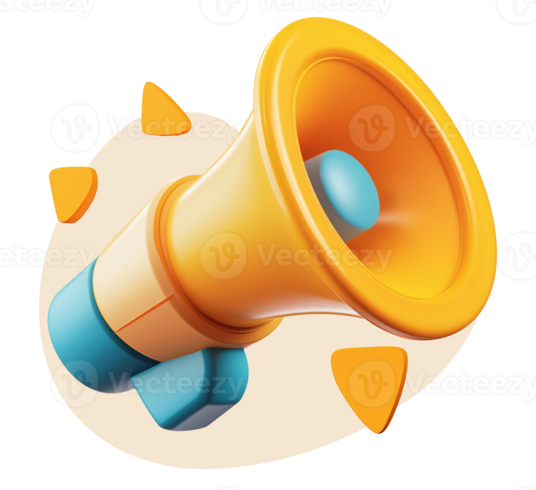 Orange Megaphone Illustration png