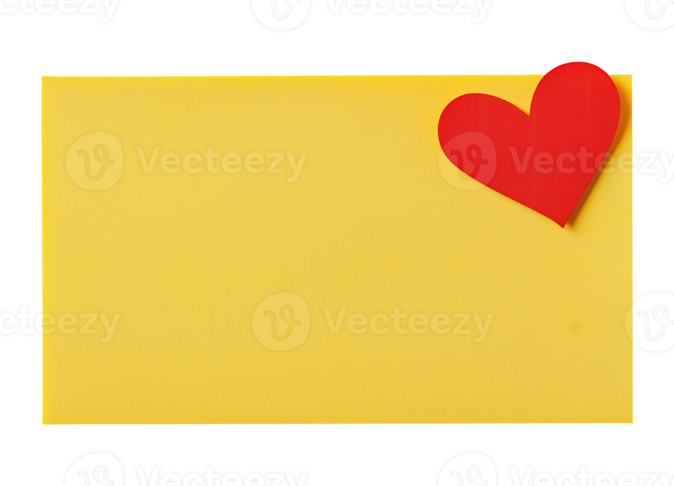 Yellow Paper with Heart png