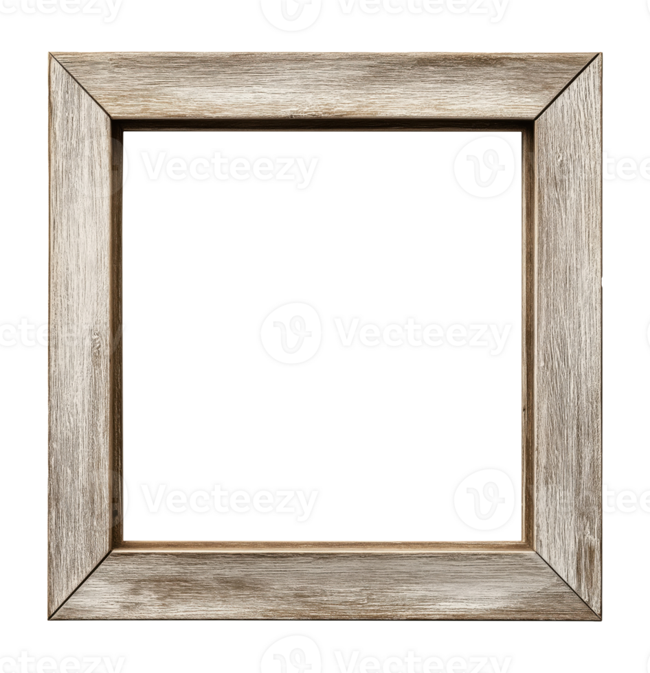 Gray Square Wooden Frame png