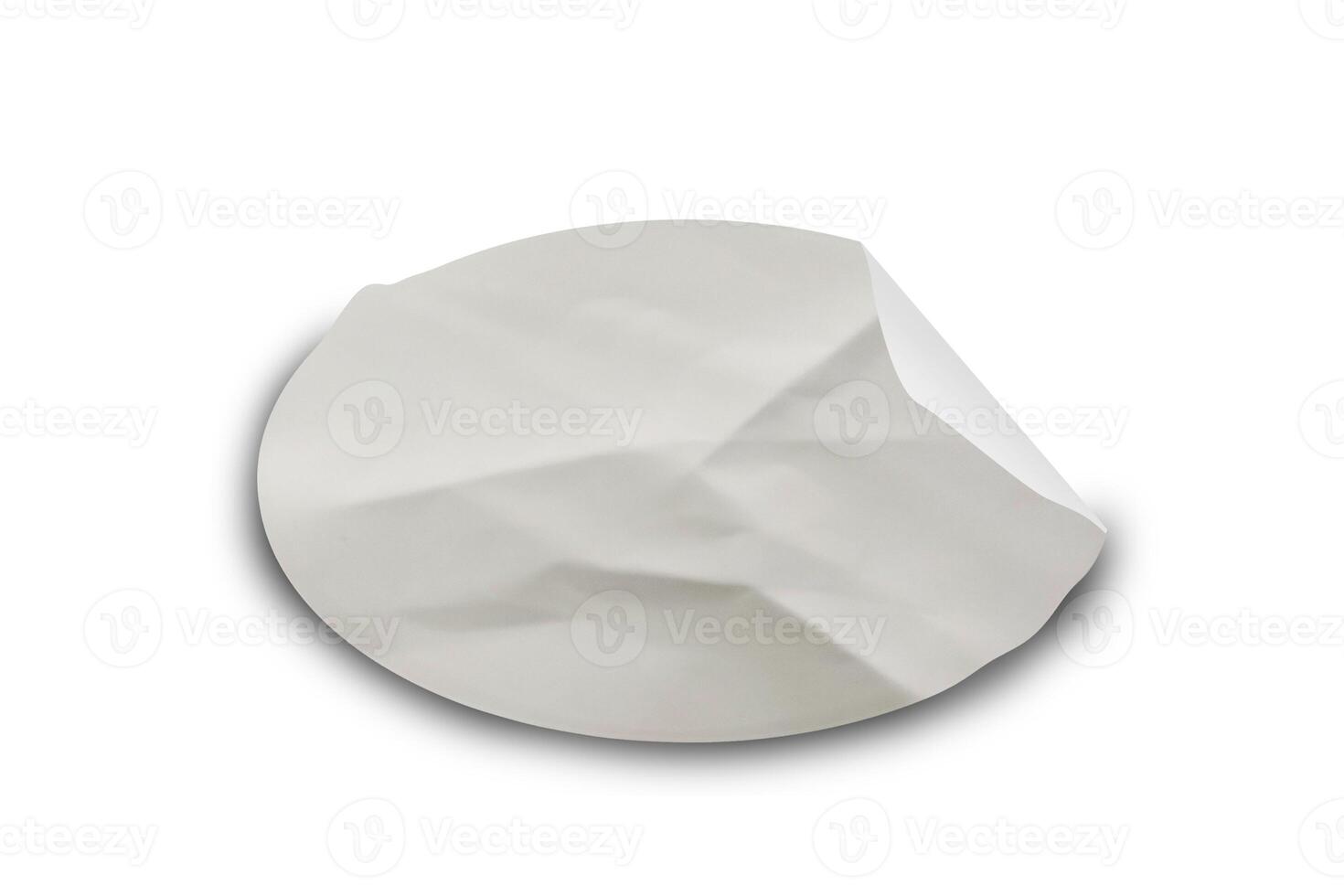Blank Label Tag with Realistic Glue Residue photo