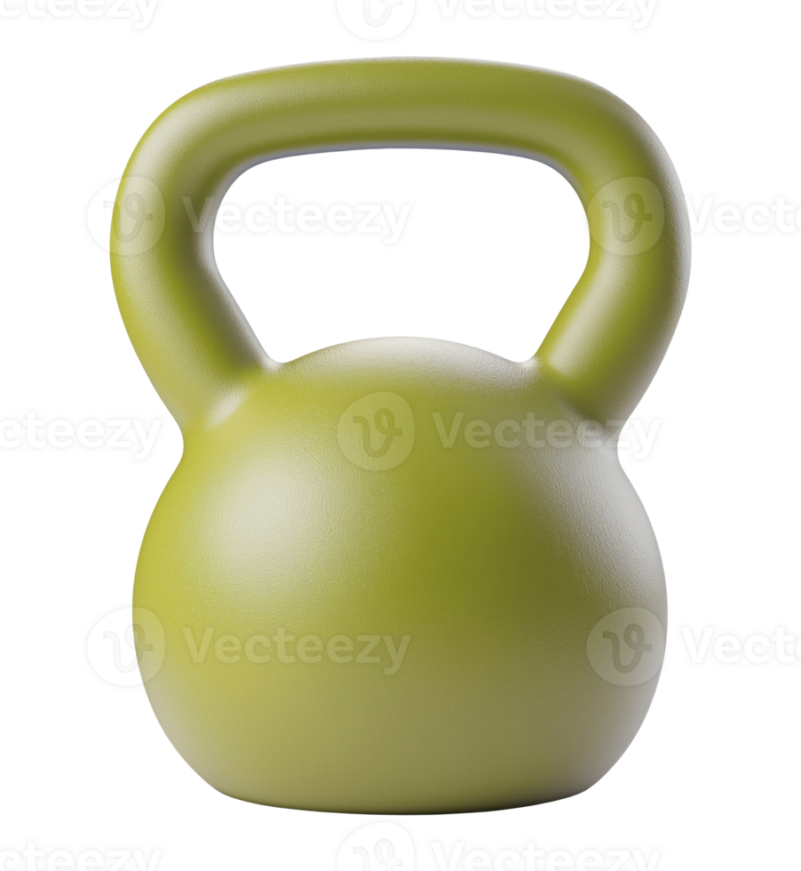 Green weight with a handle isolated on a transparent background png