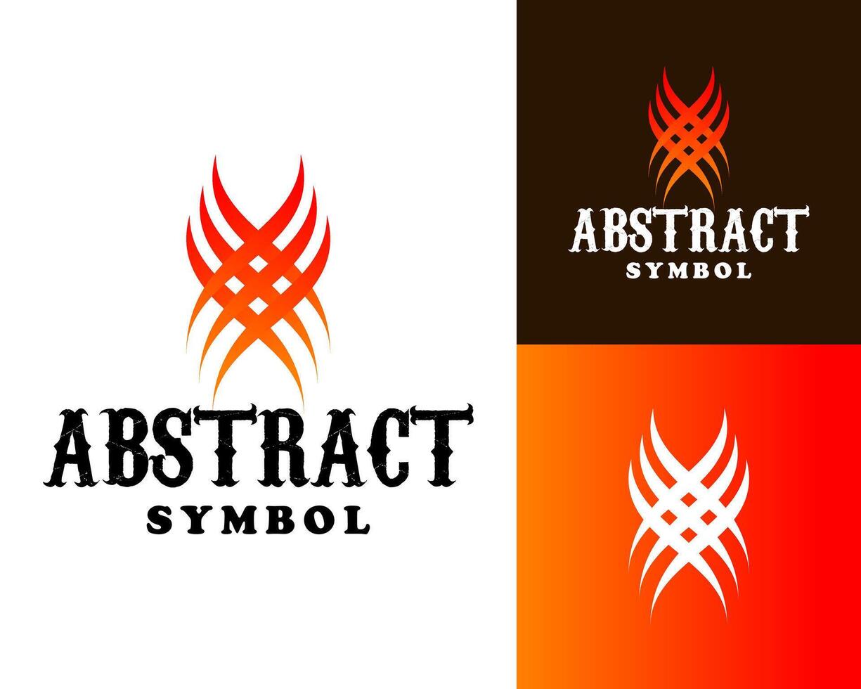 Abstract shape design logo about very hot fire. vector