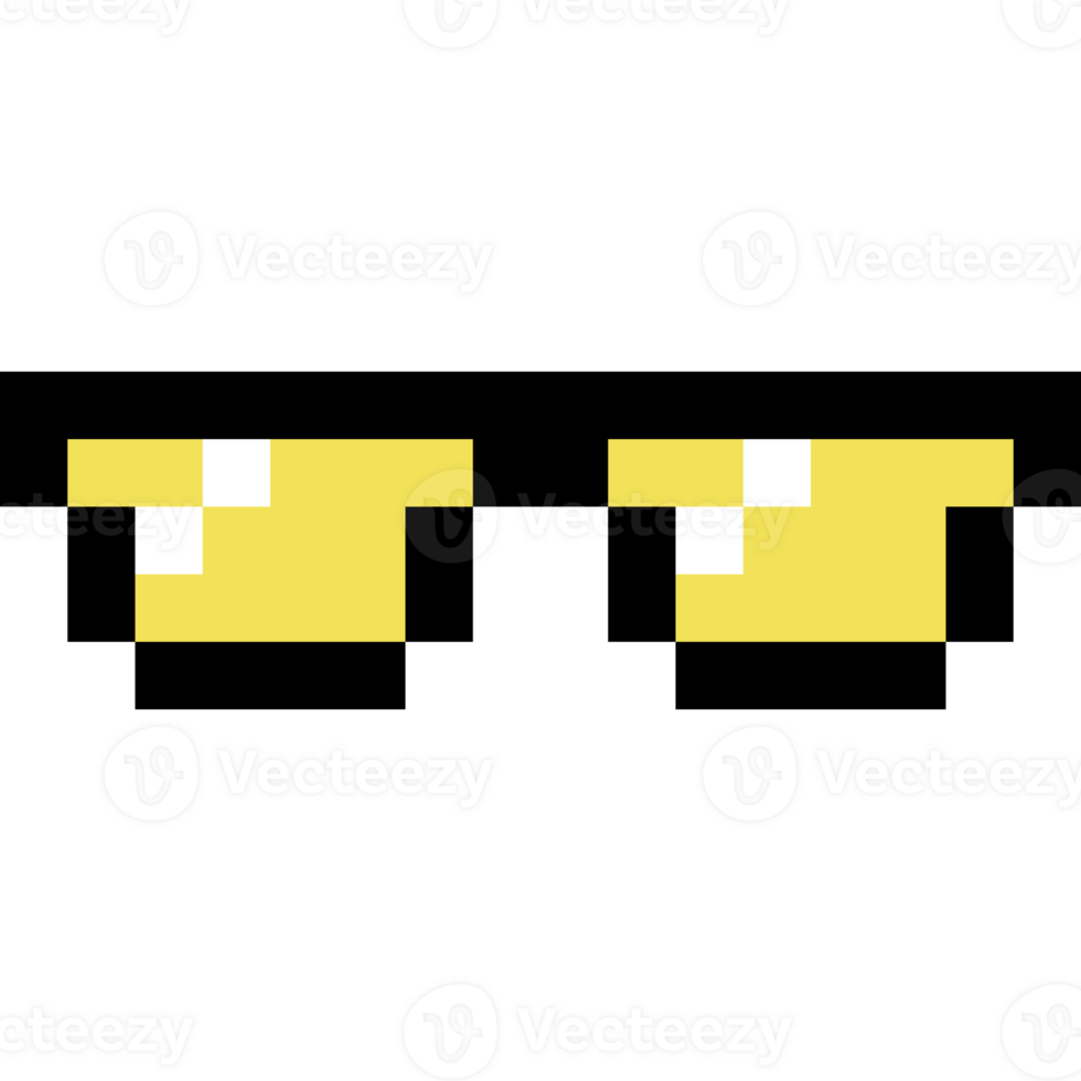 Fashion glasses pixel art style png