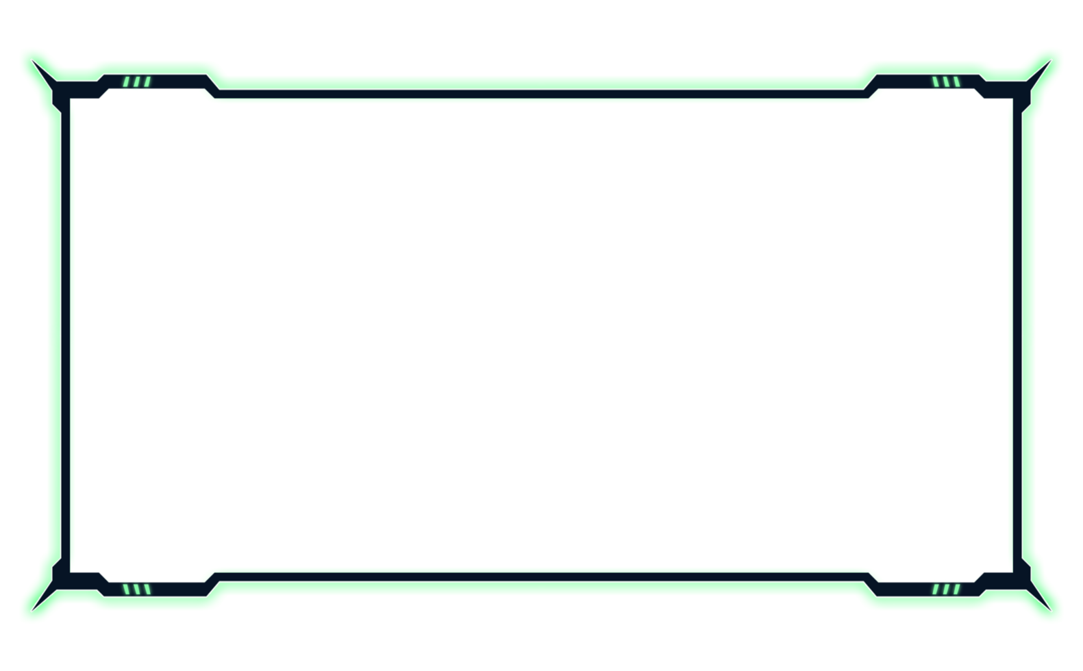 green neon facecam overlay for streamer png