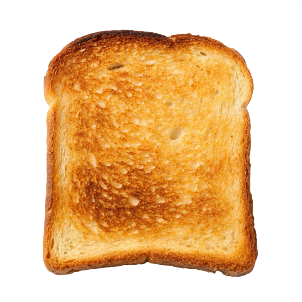 Close-up of toasted bread on trasparent background png