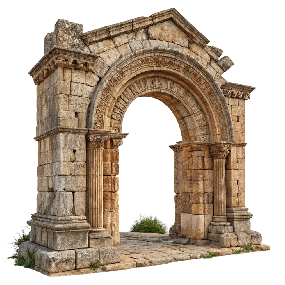 Ancient stone archway a rustic architectural marve png