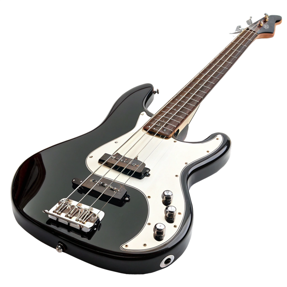 Bass guitar isolated on transparent background png