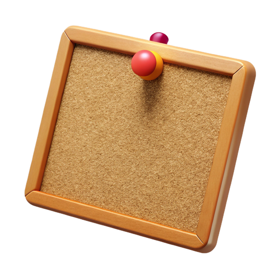 Empty space on cork board png