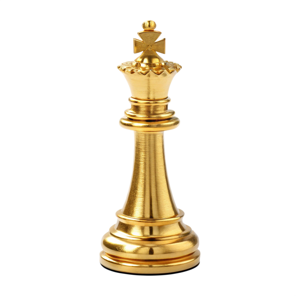 Dramatic gold chess piece png