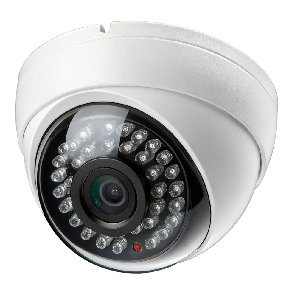 Highdefinition dome security camera on transparent background png