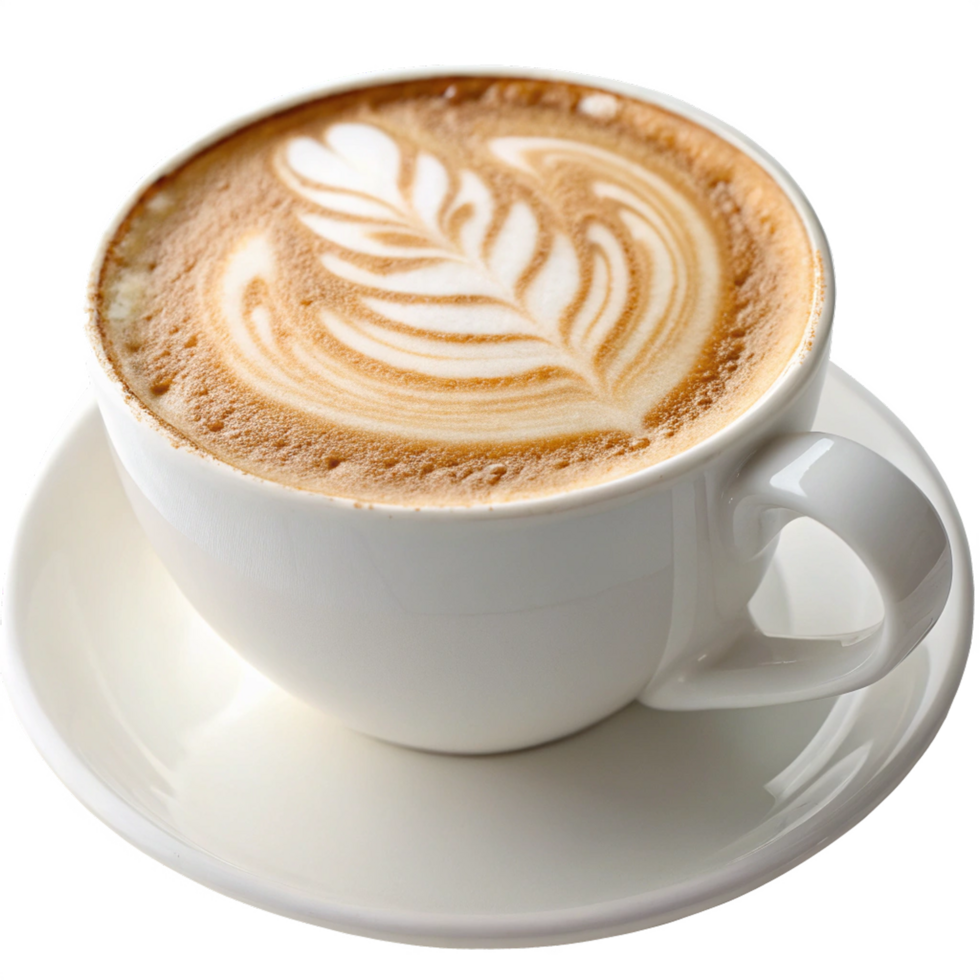 Latte Coffee isolated on transparent background png