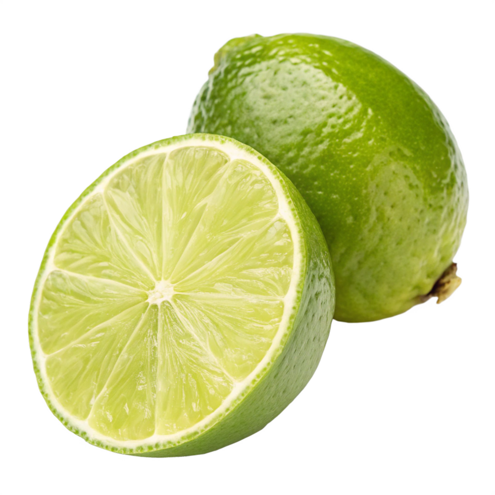 Key lime isolated on transparent background png