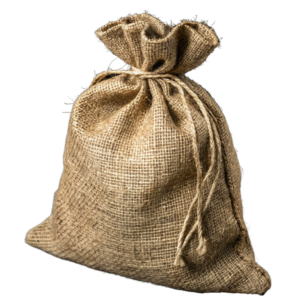 Brown burlap sack png