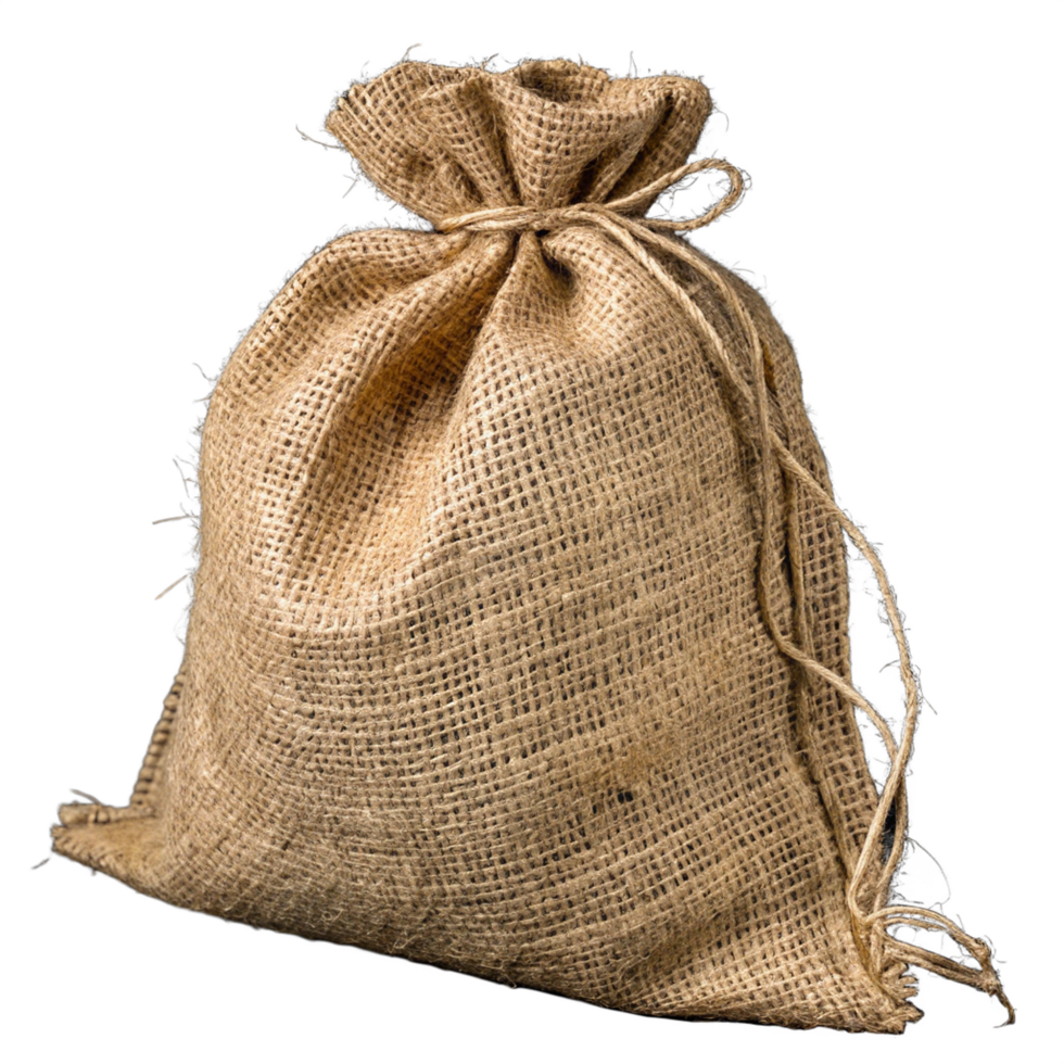 Rustic burlap sack png