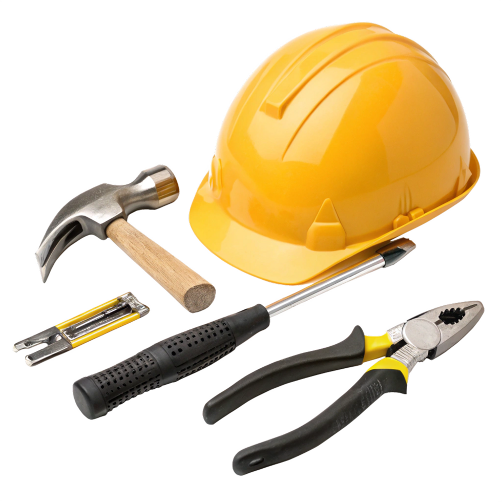 Safety first construction tools png