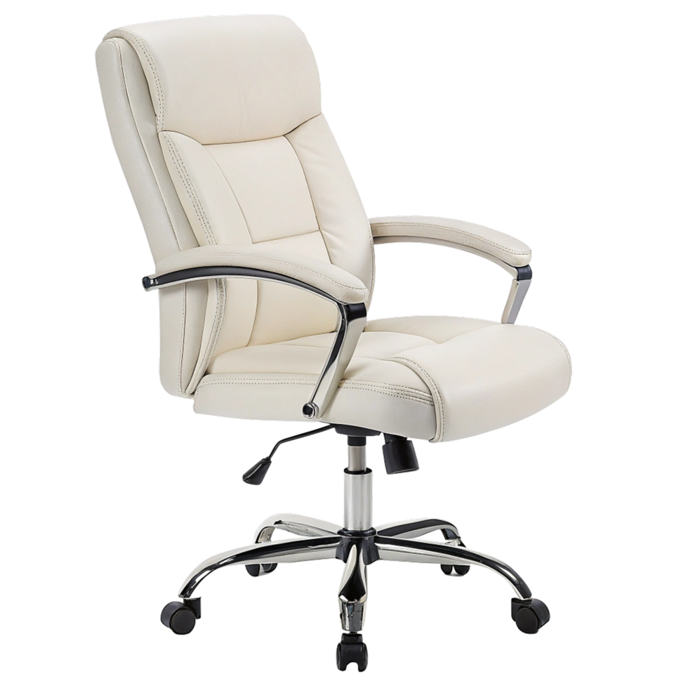 White task chair on transparent background isolated png