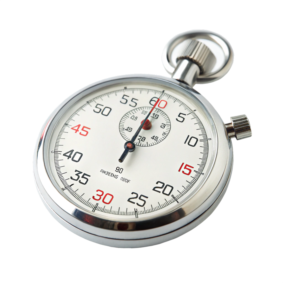 Stopwatch on transparent background isolated png