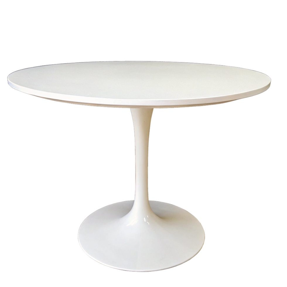 White round table on transparent background png