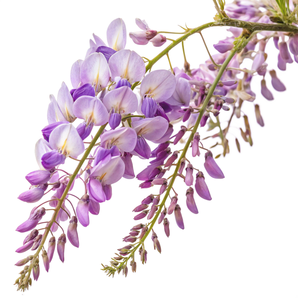 Wisteria flower on transparent background png