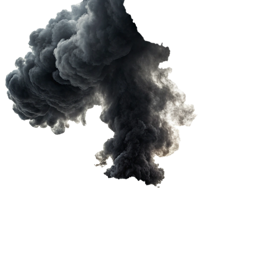 Realistic abstract black smoke png