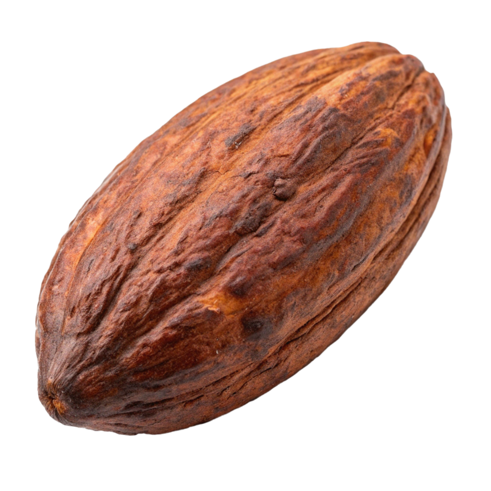 A single cocoa bean on transparent background png