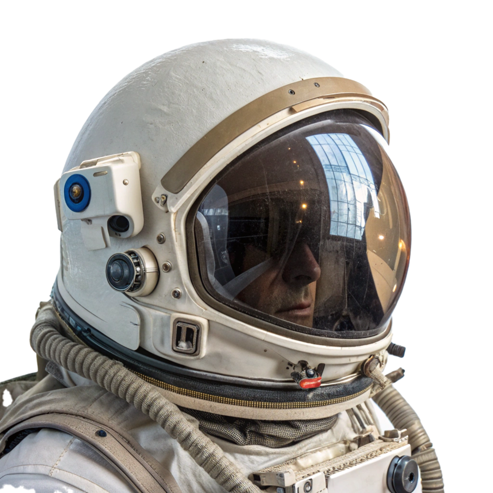 Realistic astronauts helmet png
