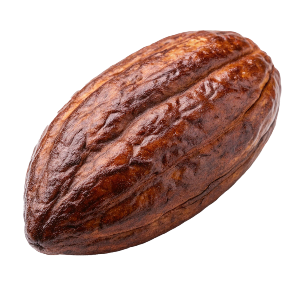 A single cocoa bean rich brown hues deli png