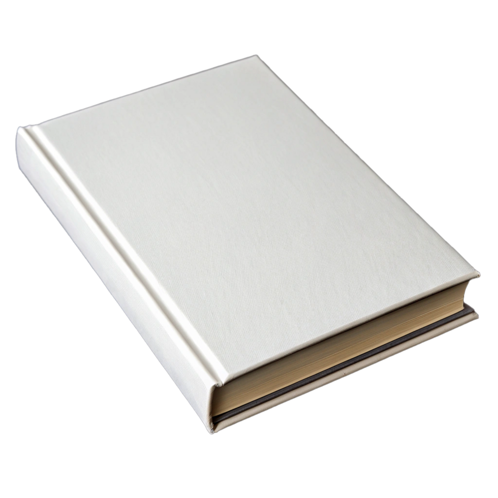 Blank book mockup isolated on transparent background png