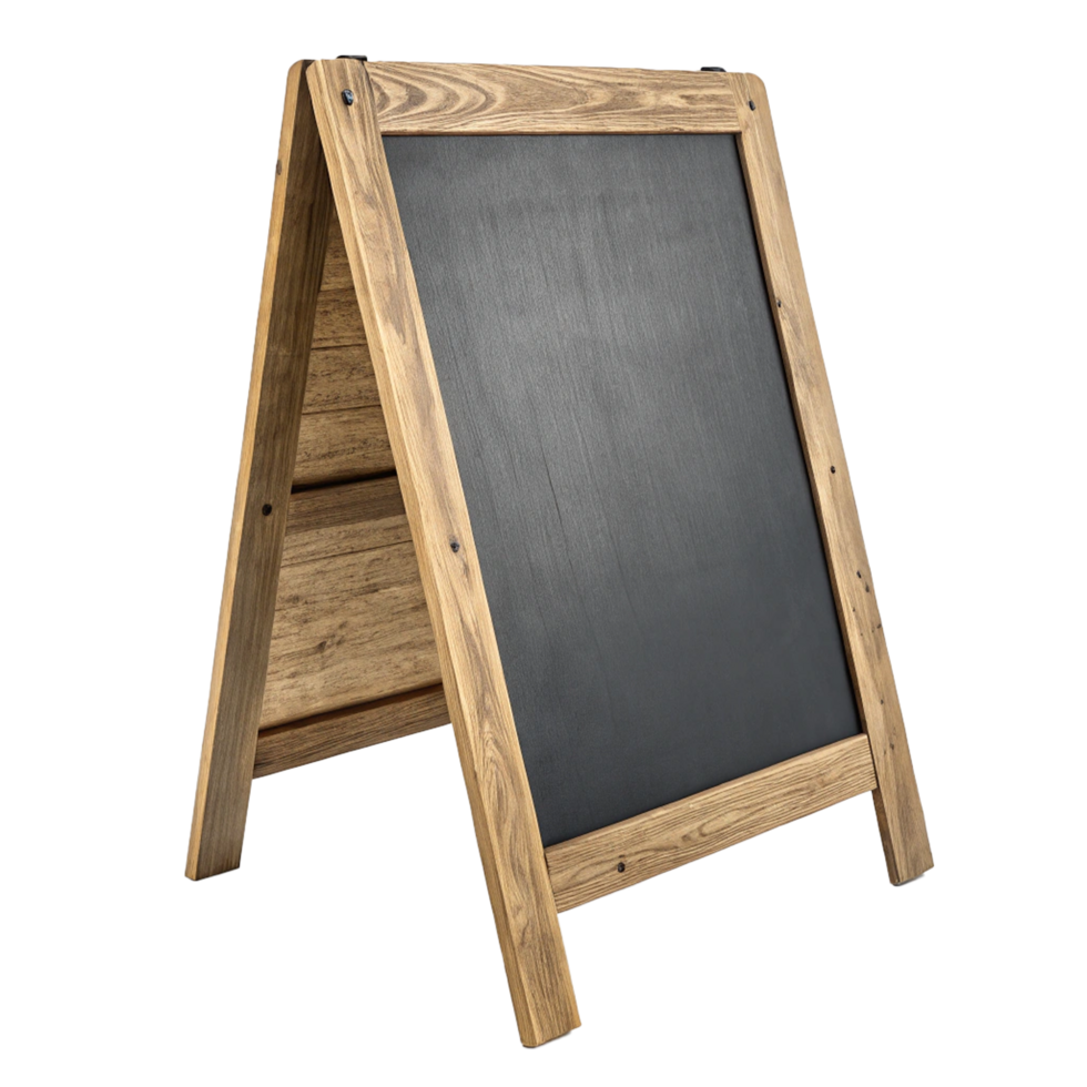 Blank a frame of chalkboard isolated on transparent background png