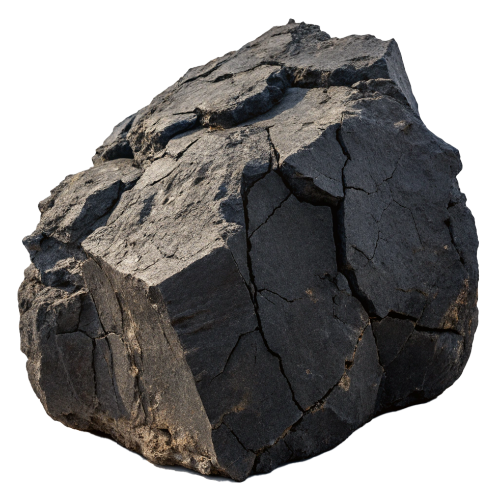 Crumbling black rock a dramatic composit png