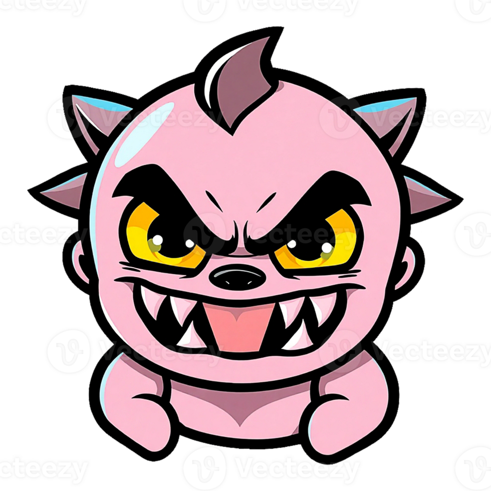 a cartoon character with a big mouth and fangs png