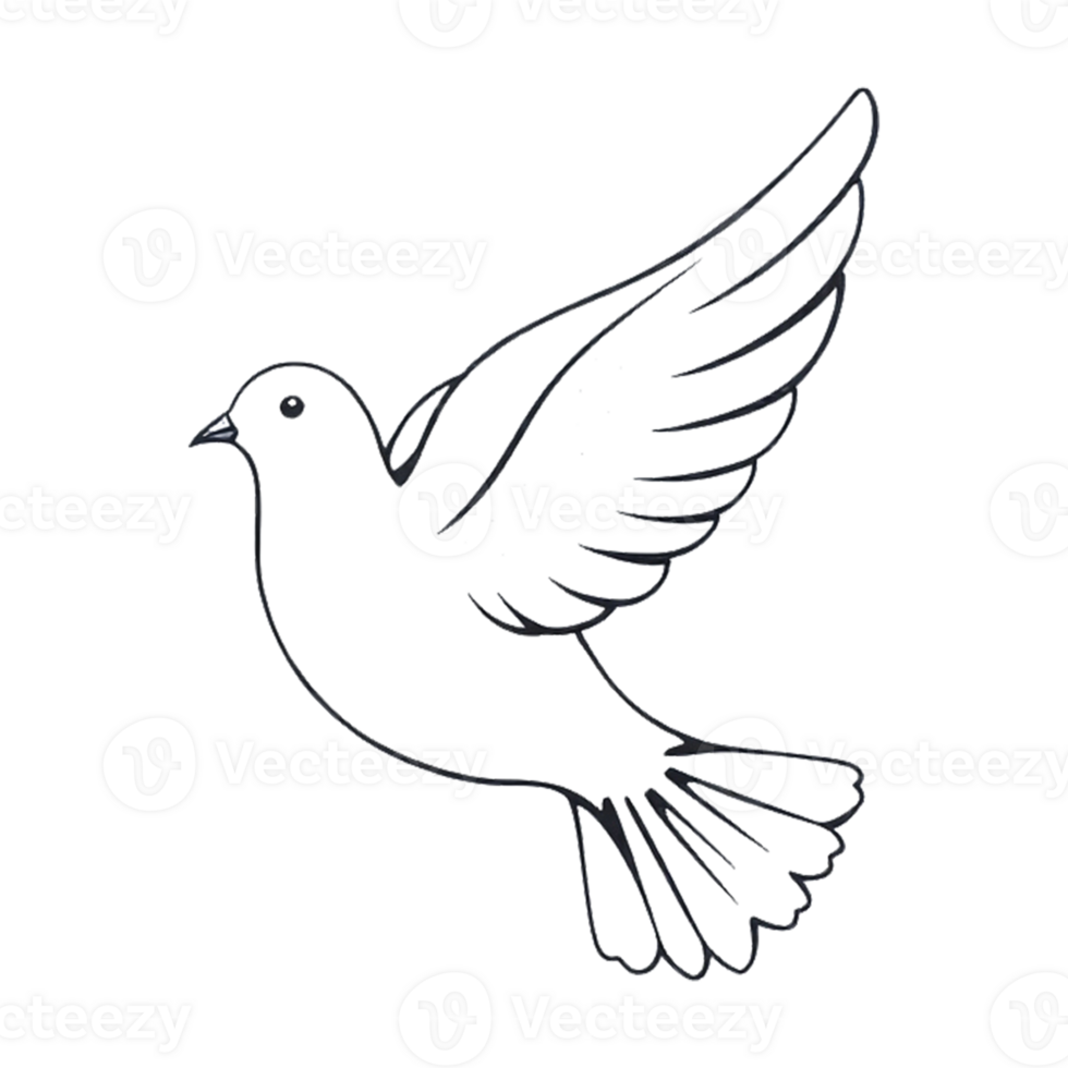 a flying dove on a transparent background png