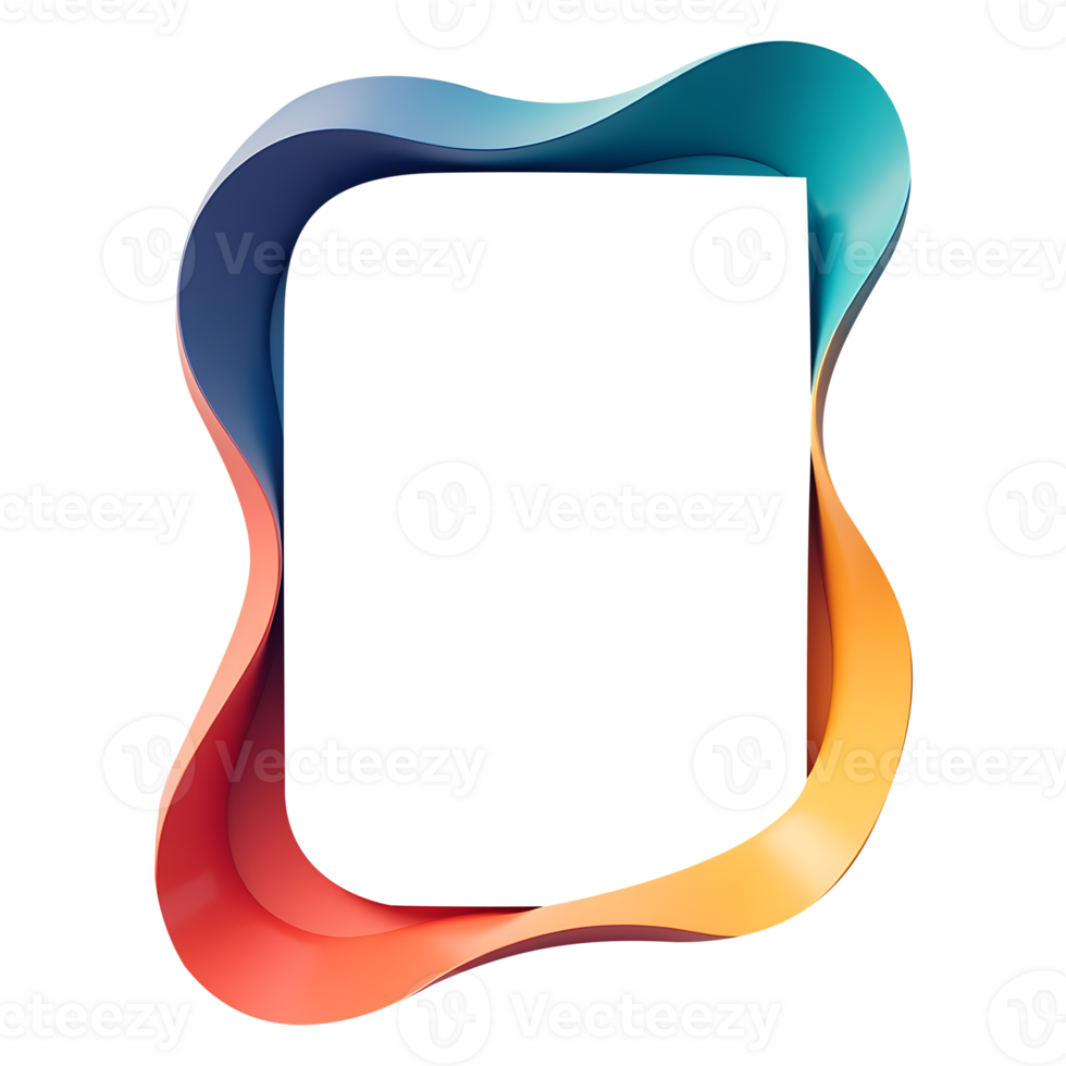 a colorful abstract shape on a transparent background png