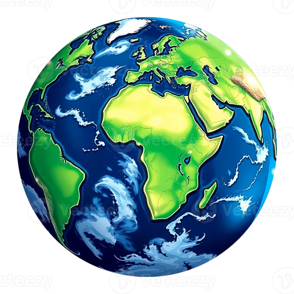 the earth is shown in a transparent background png