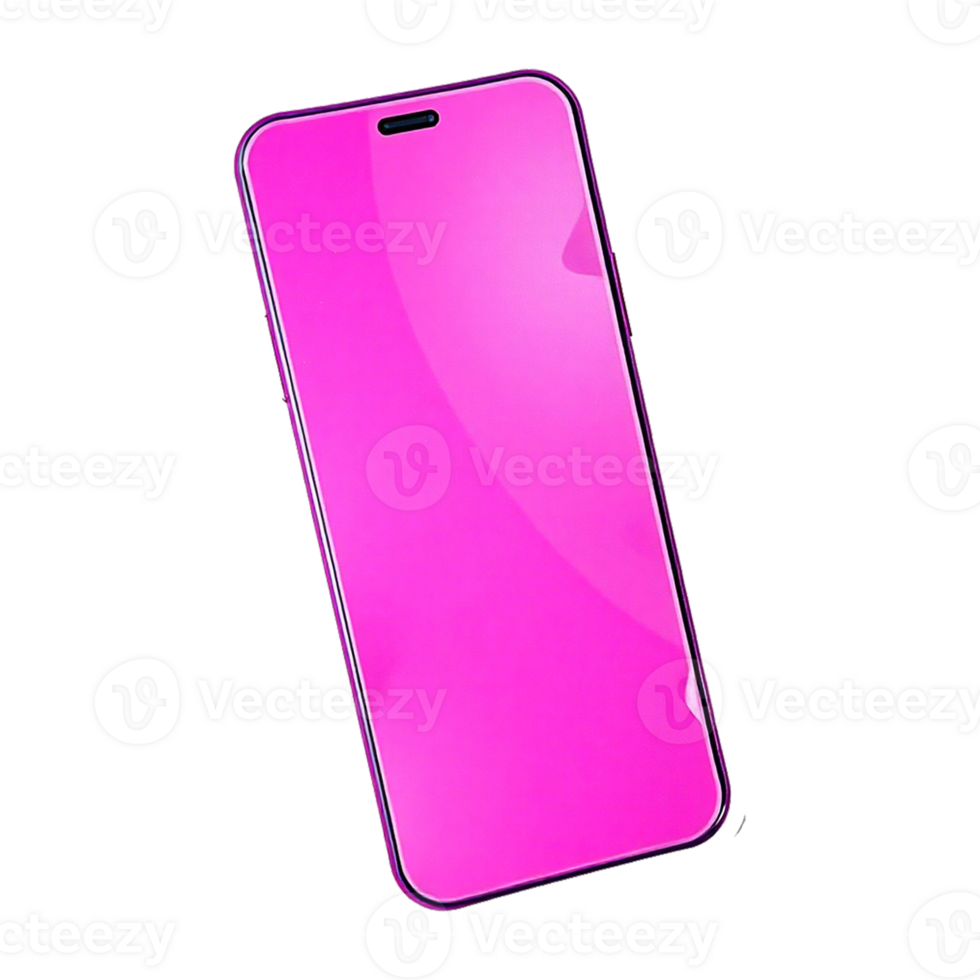 a pink smartphone on a transparent background png
