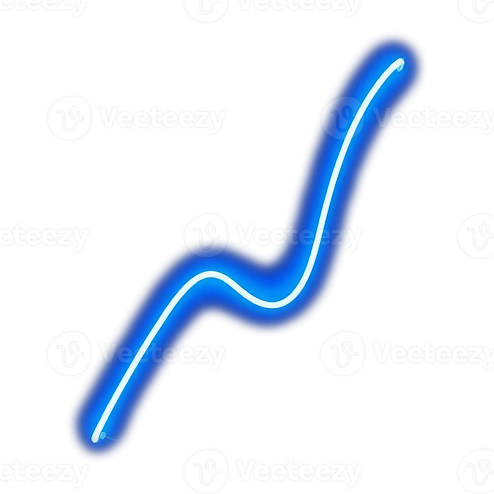 a blue neon arrow on a transparent background png