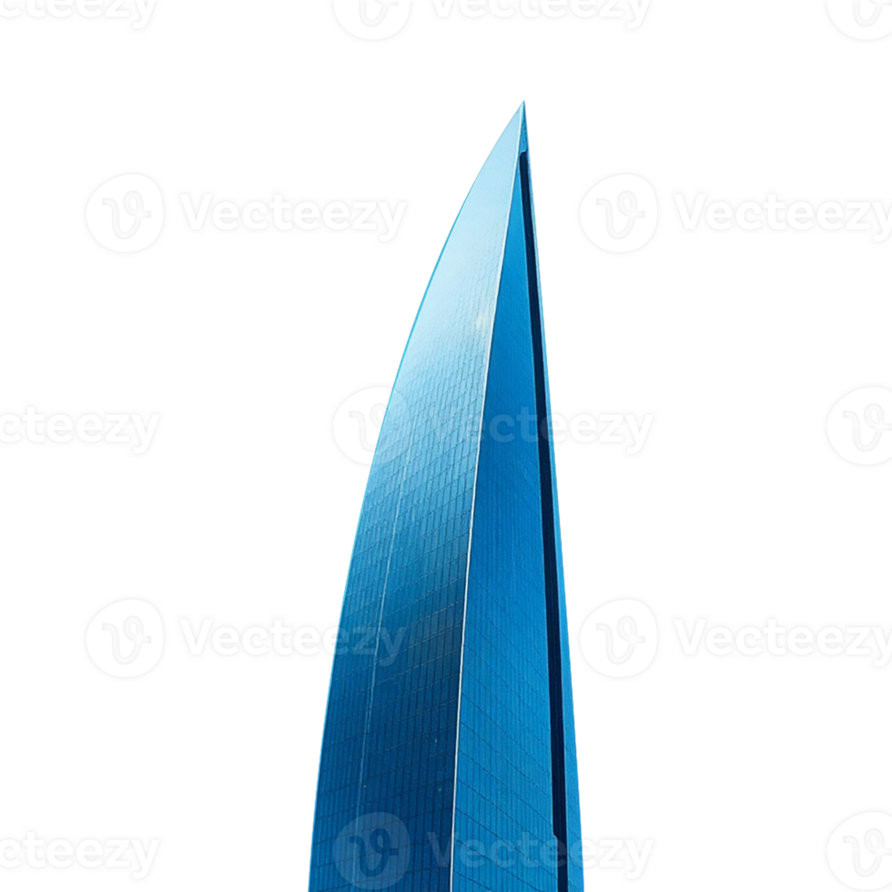 a blue skyscraper on a transparent background png
